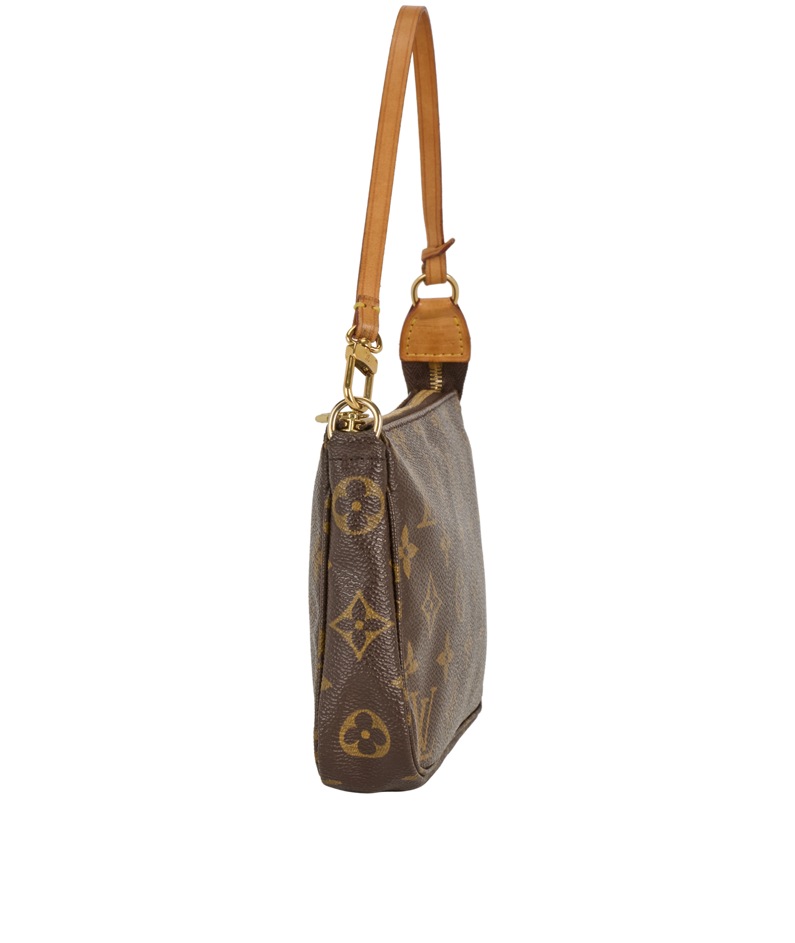Pochette Accessoires, &pound;550, Handbags, Brown, Canvas, Side view